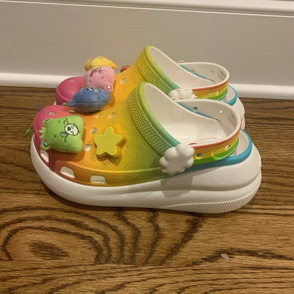 Crocs X Care Bears Adult Crush Clog Platform Sandals Women's Size 6 / Men's 4